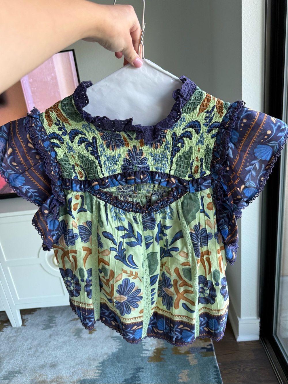 FARM Rio Sleeveless Ruffle Blouse